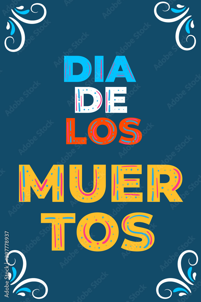 Fototapeta premium Day of the dead party. Dea de los muertos cards.