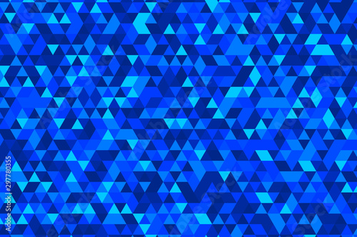 Abstract blue polygonal texture background. Triangular vector backdrop.