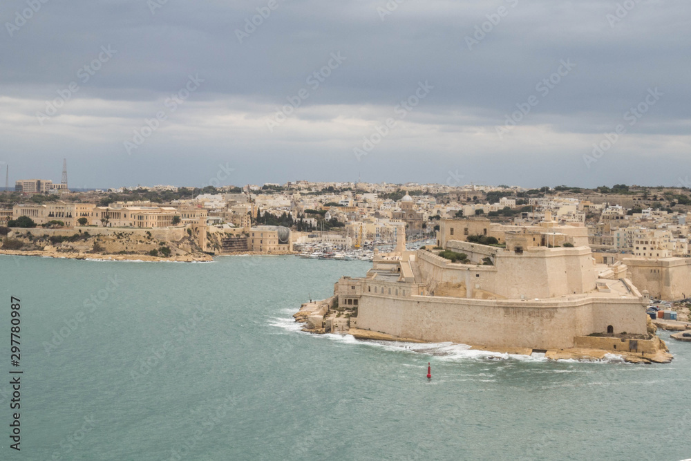 Malta Valetta harbor