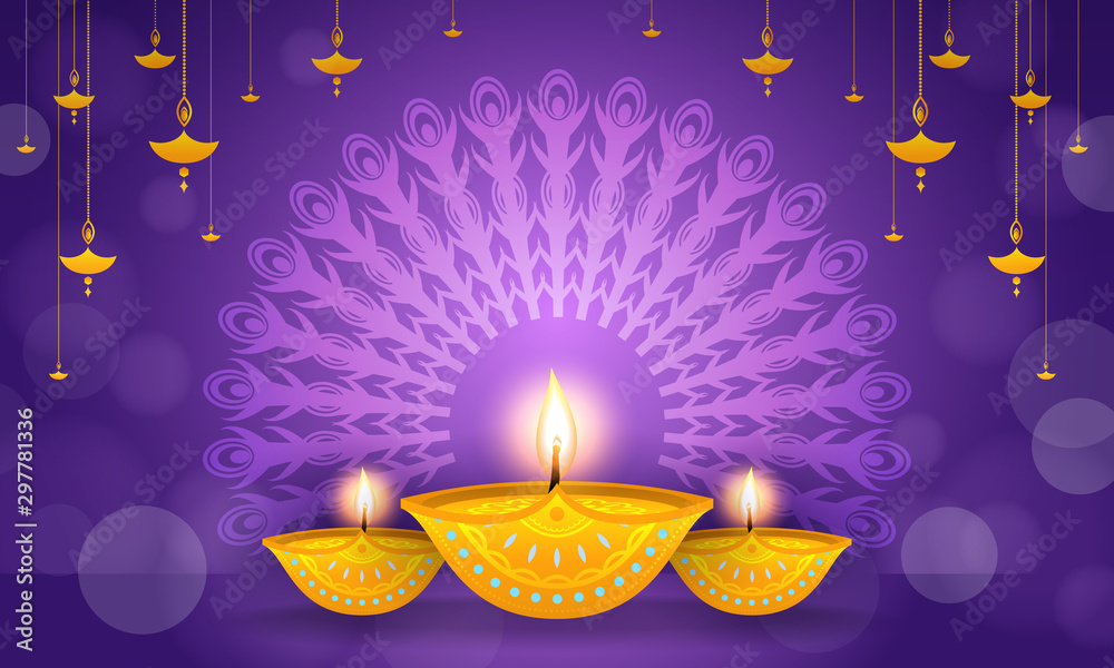 Diwali Diya Wallpaper Vector