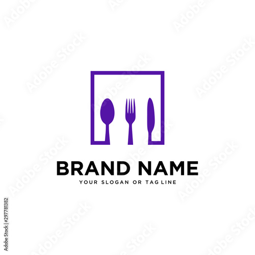 Food and drink design logo vector template