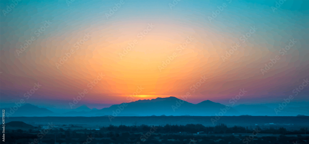 Sunrise sky and Nature view abstract