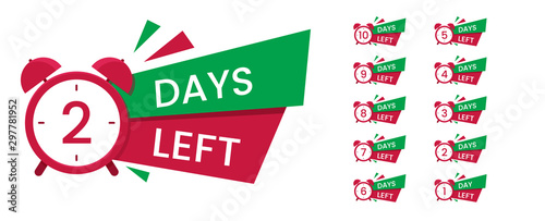 Sale banner with countdown clock and text