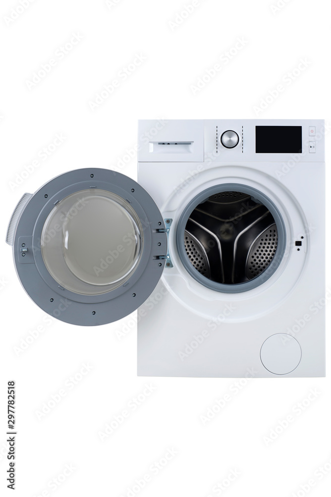 Isolated washing machine on a white background Isolated washing machine on a white background