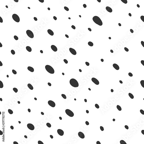 Vector seamless monochrome pattern. Vector hand drawn scandinavian style illustration design. 