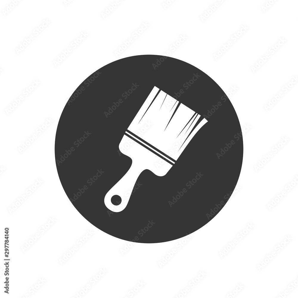 Paint brush icon symbol vector illustration flat style Paint brush icon symbol vector illustration flat style