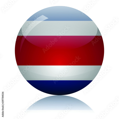 Costa Rican flag glass icon vector illustration Free Download Costa Rican flag glass icon vector illustration - GFXLoad