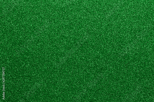 Green glitter texture. top view