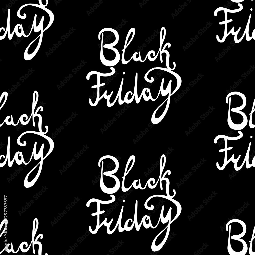 Black Friday Sale lettering, calligraphy grunge texture and light background for logo, banners, labels, badges, prints, posters, web. Vector illustration.