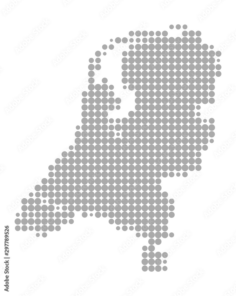 Obraz premium Karte der Niederlande