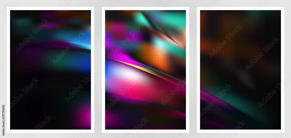 Fototapeta premium Set of abstract creative vector background design