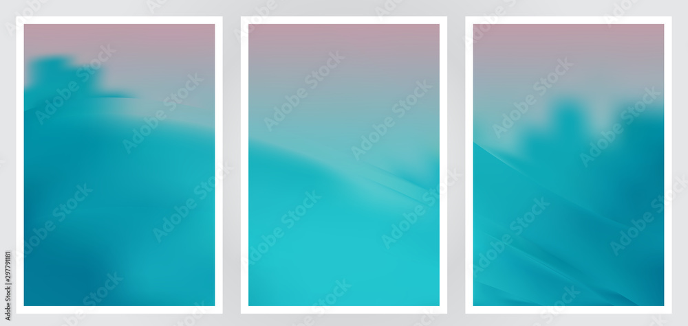 Fototapeta premium Set of abstract creative vector background design