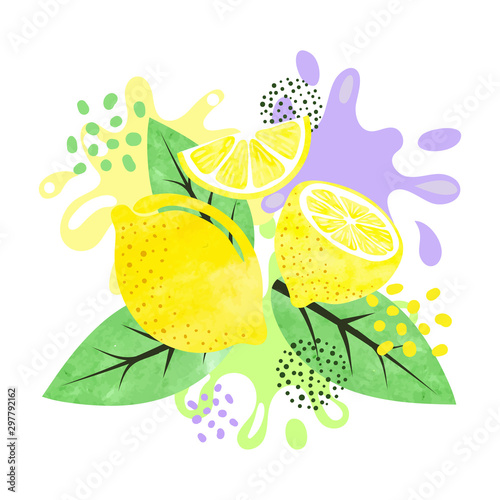Lemon juice vector illustra...