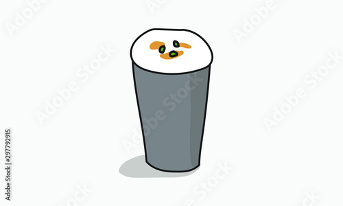 Lassi Indian Drink Hand Drawn Vector sketch
