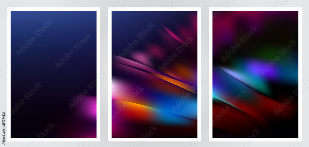Fototapeta premium Set of abstract creative vector background design