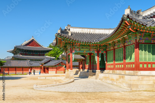Wonderful view of Huijeongdang Hall at Changdeokgung Palace