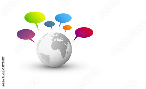 mondo, pianeta, comunicazione, parlare
