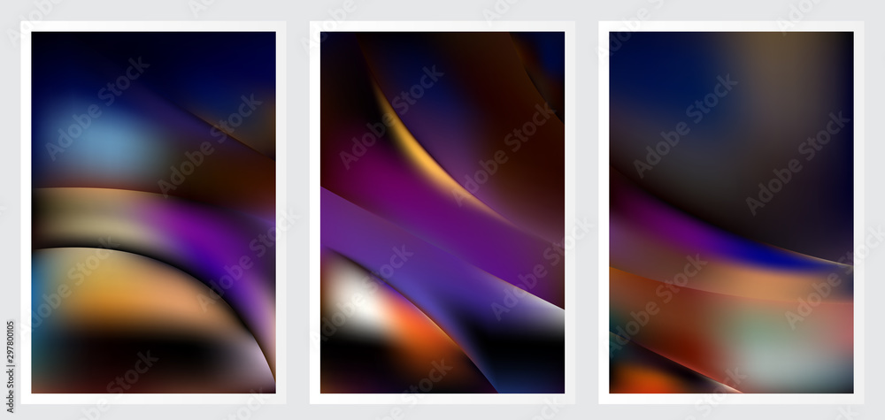Fototapeta premium Set of abstract creative vector background design