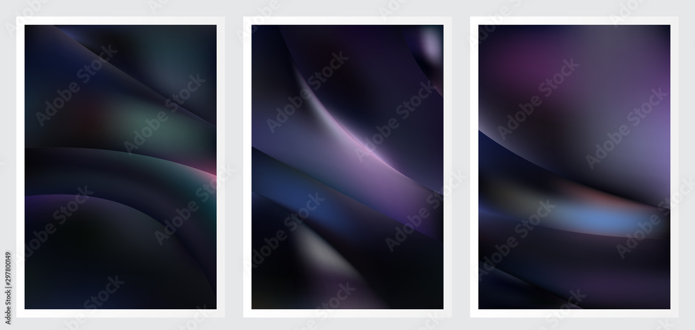 Set of abstract creative vector background design