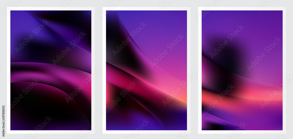 Fototapeta premium Set of abstract creative vector background design