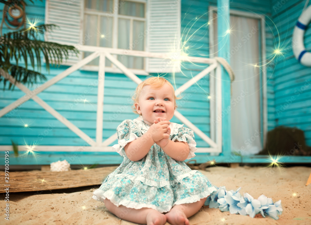 Charming little half-year-old sorceress girl Charming little half-year-old sorceress girl