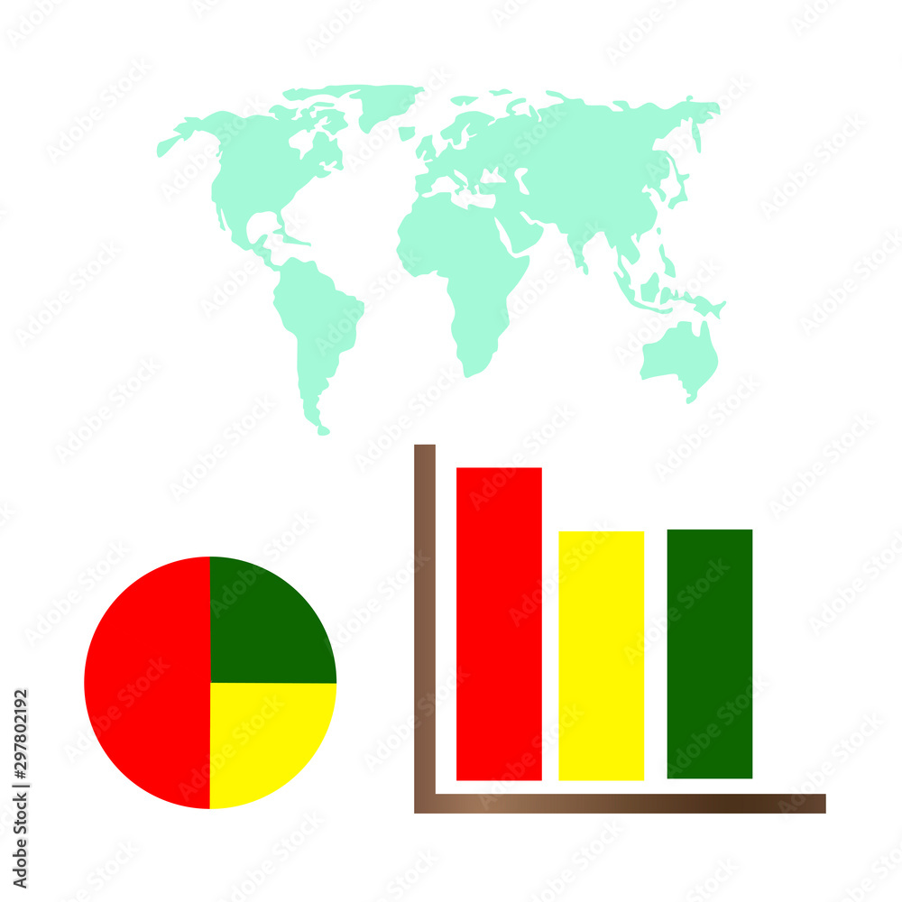 Vetor de world map and vector templates for business infographics