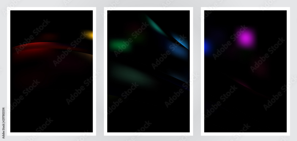 Fototapeta premium Set of abstract creative vector background design