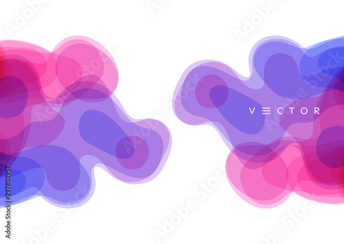 Splashes of paint. Abstract background. Template for poster, flyer, banner or book cover. 3d vector illustration with dynamic effect.