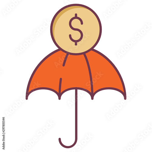 Loan defaulter concept, credit insurance vector icon concept
