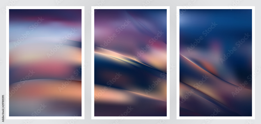 Set of abstract creative vector background design