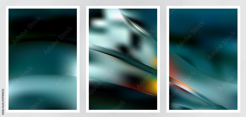 Fototapeta premium Set of abstract creative vector background design