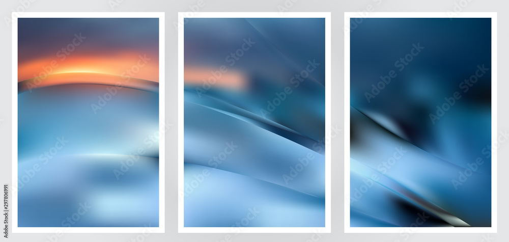 Fototapeta premium Set of abstract creative vector background design