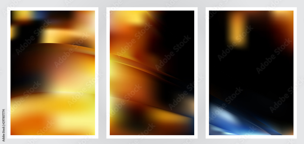 Fototapeta premium Set of abstract creative vector background design
