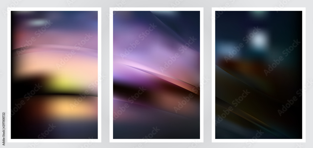 Set of abstract creative vector background design