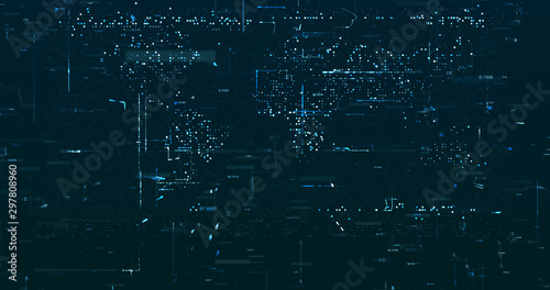 Abstract grid shape background. 3D rendering