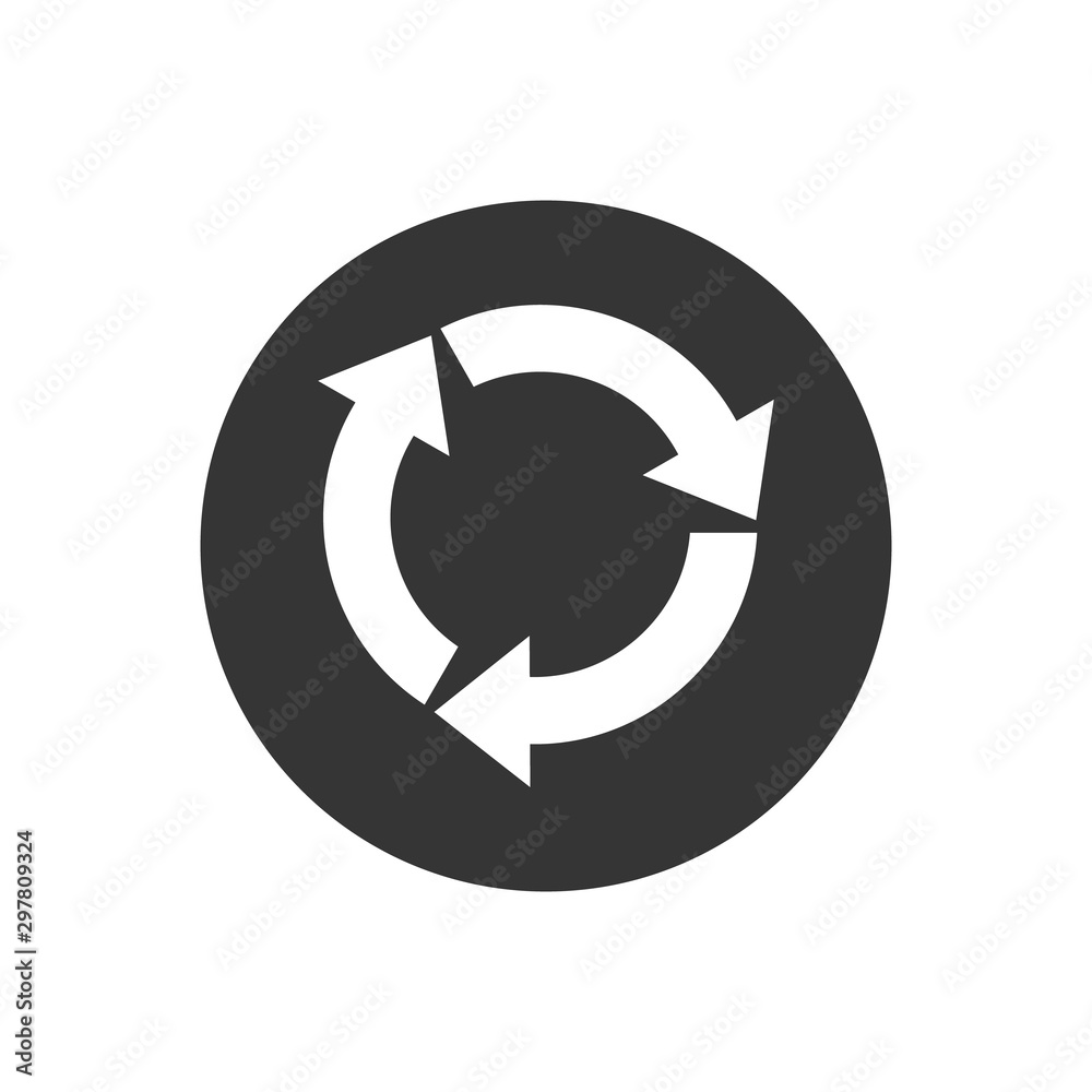 Rotation icon vector. Rotation or reload symbol