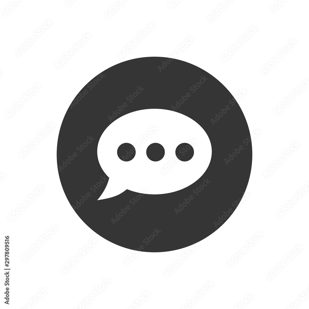 Speech bubble icon. vector illustration flat style Speech bubble icon. vector illustration flat style