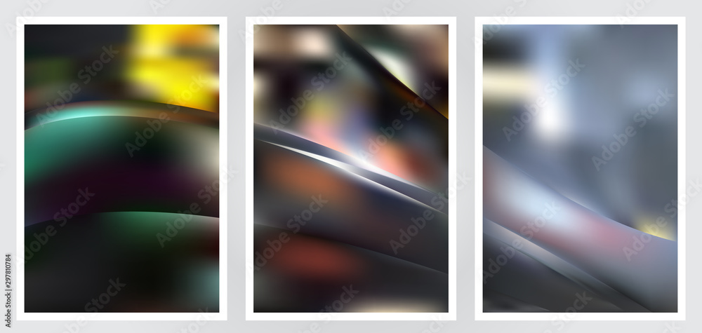 Fototapeta premium Set of abstract creative vector background design