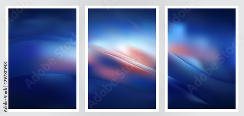 Set of abstract creative vector background design