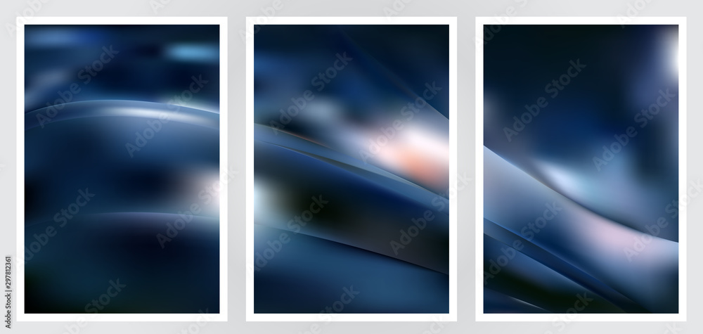 Fototapeta premium Set of abstract creative vector background design