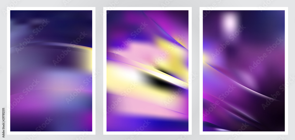 Set of abstract creative vector background design