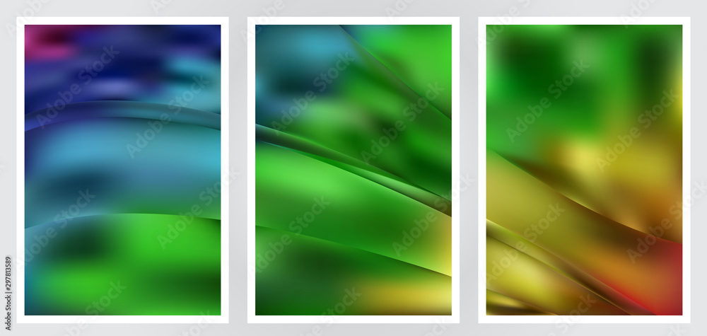 Fototapeta premium Set of abstract creative vector background design