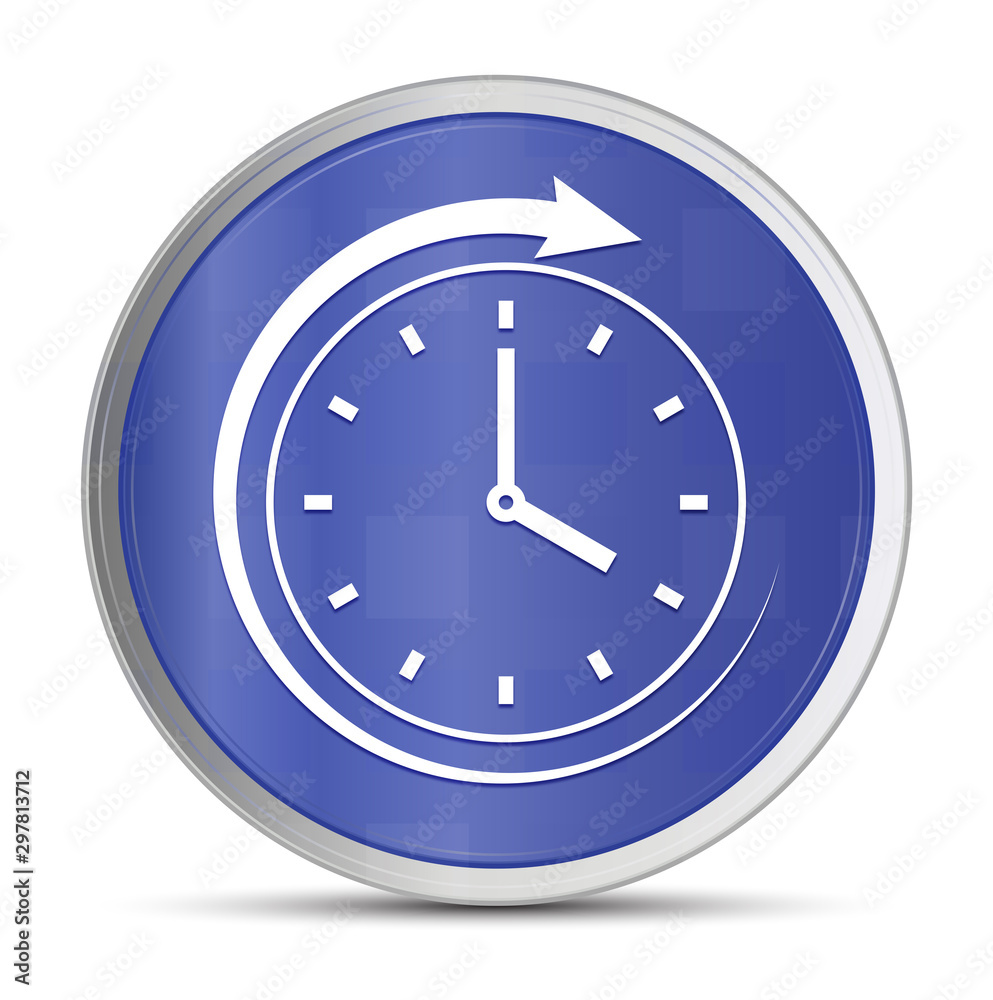 History icon prime blue round button vector illustration design silver frame push button History icon prime blue round button vector illustration design silver frame push button