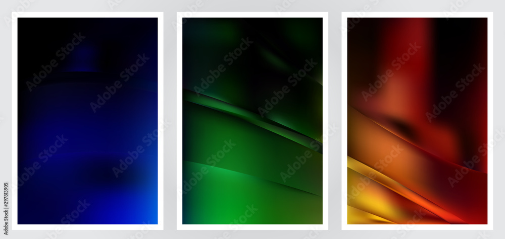 Fototapeta premium Set of abstract creative vector background design