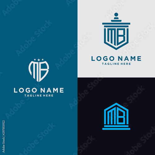  Logo design Inspiration for companies from the initial letters logo MB icon 