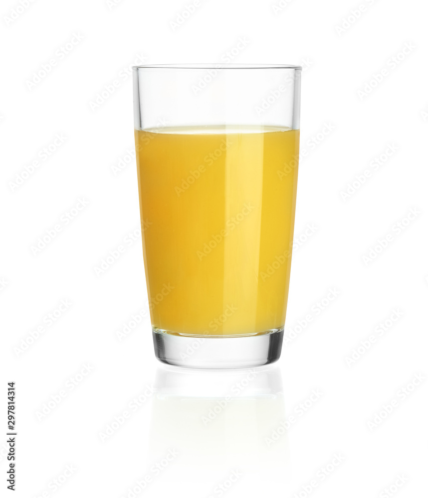 Glass of orange juice isolated on white background Glass of orange juice isolated on white background