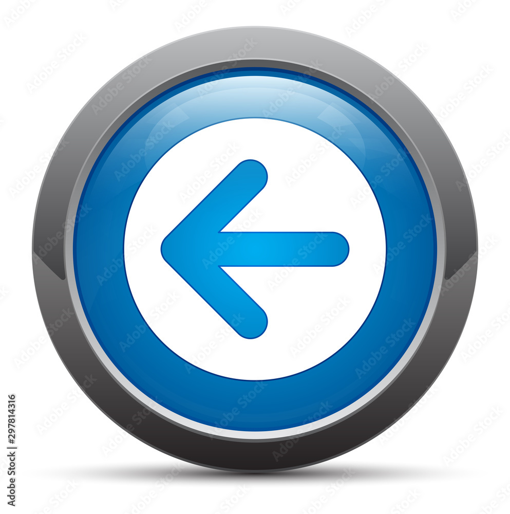 Back arrow icon premium blue round button vector illustration Back arrow icon premium blue round button vector illustration