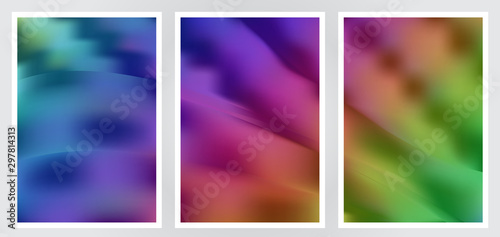 Set of abstract creative vector background design