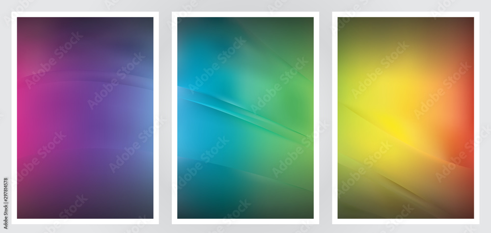 Naklejka premium Set of abstract creative vector background design
