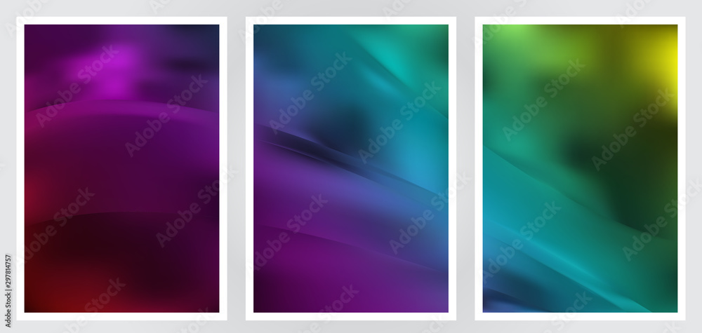 Naklejka premium Set of abstract creative vector background design